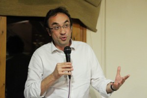 Josep Rull en una trobada a Taradell